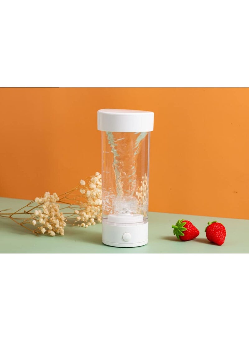 SYOSI Electric Shaker Bottles, for Protein Shakes Mixes, Automatic Coffee Stirring Cup, Portable Mixer Cups and Blender Bottles, Battery Powerful Mixer Cup 15 oz, Food grade material (White)  - Image 3
