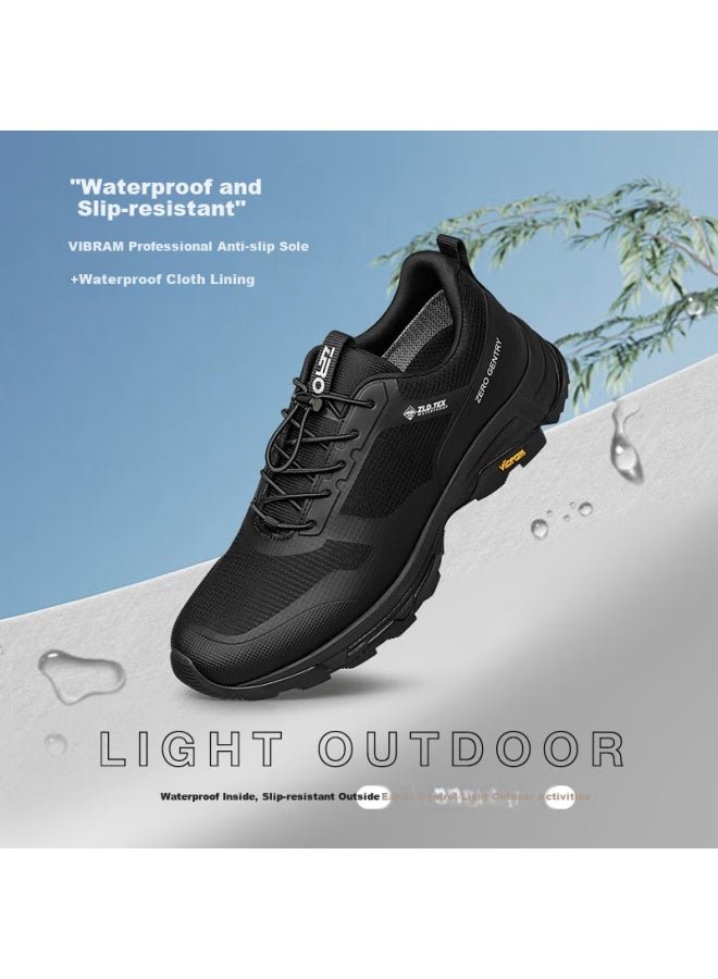 Lingduzero Men's Shoes, New Style, Waterproof Hiking Outdoor Casual Sports Shoes, Vibram Professional Non-slip Shoes For Men, Size 40