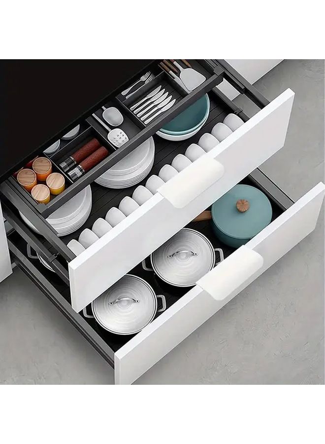 8Pcs Modern White Arch Metal Cabinet Drawer Pulls 3 15 Inches Easy Install - Image 4