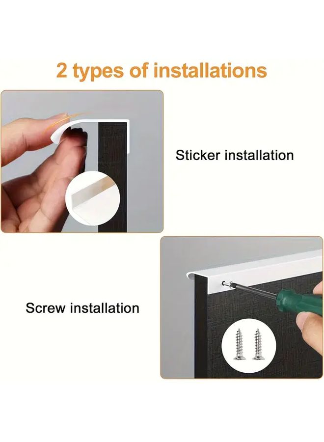 8Pcs Modern White Arch Metal Cabinet Drawer Pulls 3 15 Inches Easy Install - Image 2