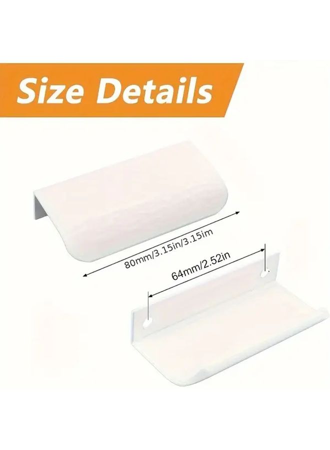 8Pcs Modern White Arch Metal Cabinet Drawer Pulls 3 15 Inches Easy Install - Image 3