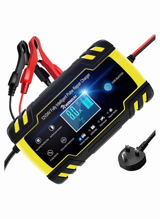 Car Battery Charger and Maintainer, 12V 24V 3-Stage Intelligent Automatic Battery Charger with LCD Screen and 6 Charging Mode for Cars Motorcycles Boat - pzsku/Z1EA2B11543B2FC4DF180Z/45/_/1663231601/db05403a-89d7-4b9d-b089-b8934eb9bcc2