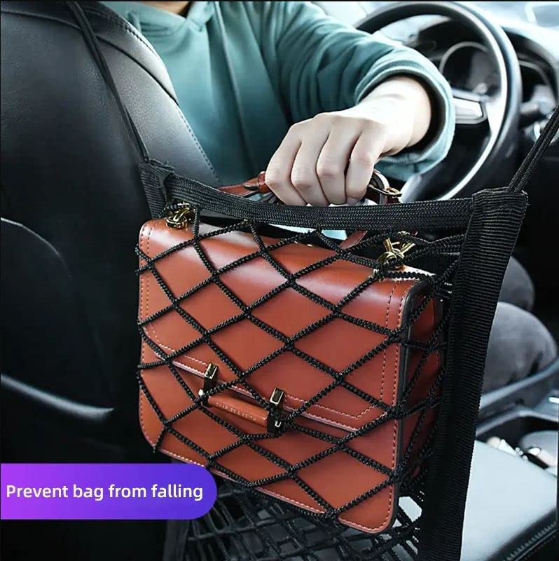 WapaW Dog Car Guard, 3-Layer Mesh Organizer, Adjustable Pet Safety Barrier, Black - Image 3