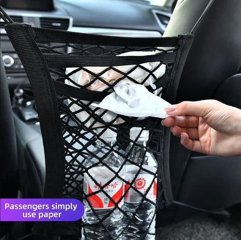 WapaW Dog Car Guard, 3-Layer Mesh Organizer, Adjustable Pet Safety Barrier, Black - Image 4