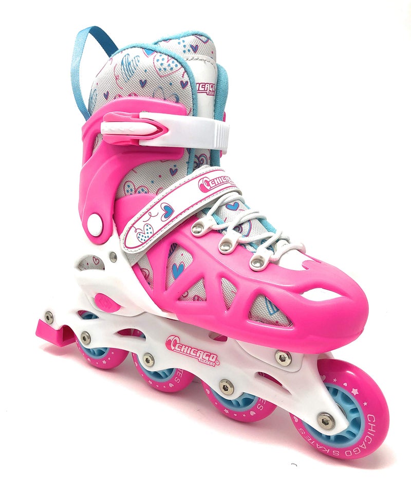 CHICAGO Skates Inline Training Skate Combo Set - Pink/Purple, Girls - Medium Sizes 1-4 - Image 2