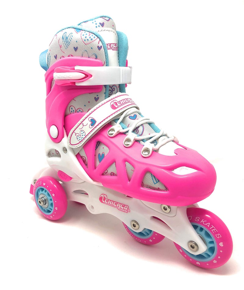 CHICAGO Skates Inline Training Skate Combo Set - Pink/Purple, Girls - Medium Sizes 1-4 - Image 3