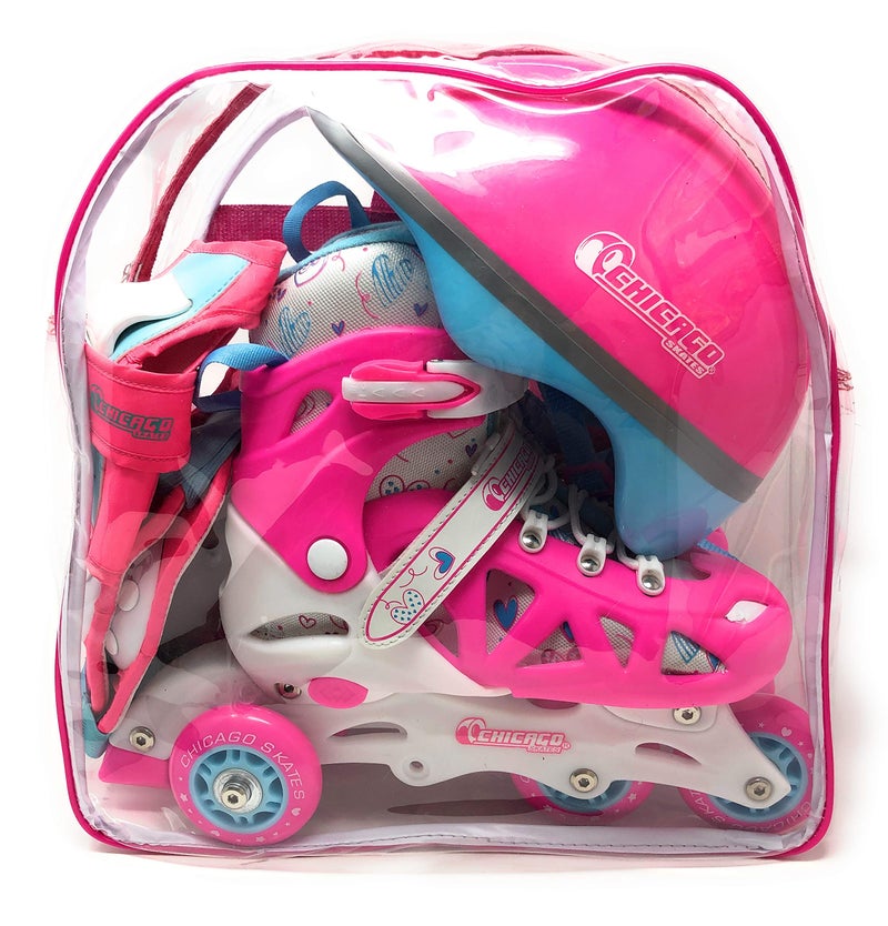 CHICAGO Skates Inline Training Skate Combo Set - Pink/Purple, Girls - Medium Sizes 1-4 - Image 4