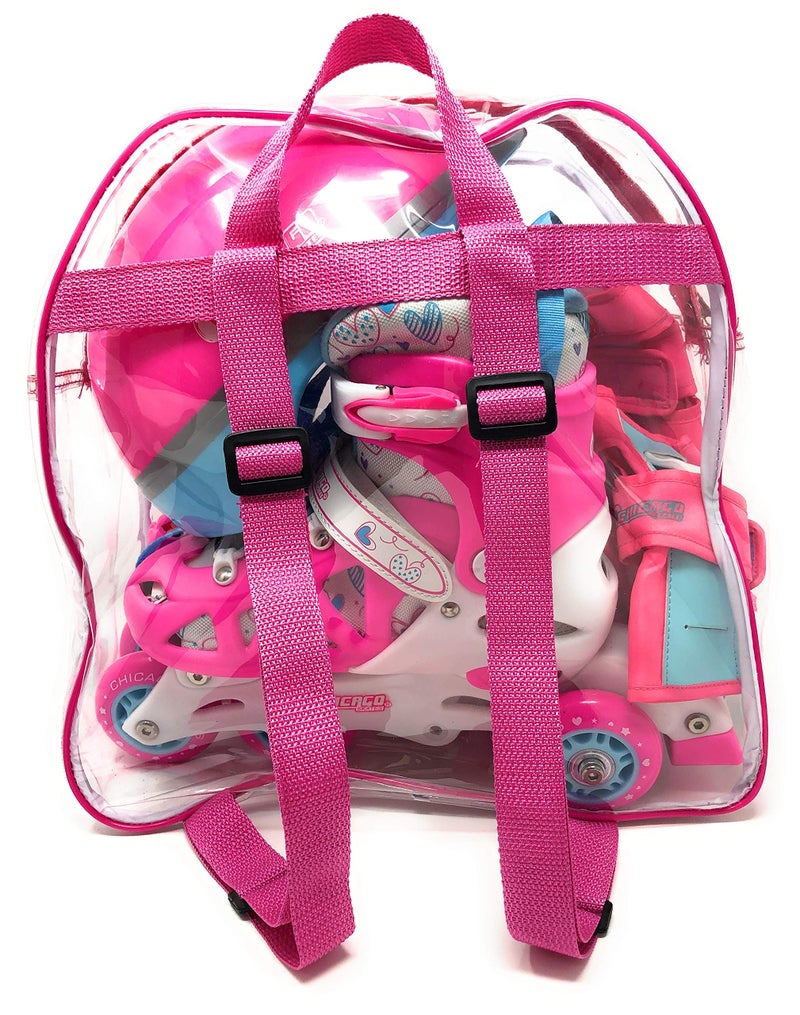 CHICAGO Skates Inline Training Skate Combo Set - Pink/Purple, Girls - Medium Sizes 1-4 - Image 5