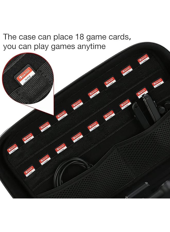 Arabest Carrying Storage Case For Nintendo Switch Oled Model Protective Hard Portable Travel Case With Storage For Console And Accessories Black  - Image 4