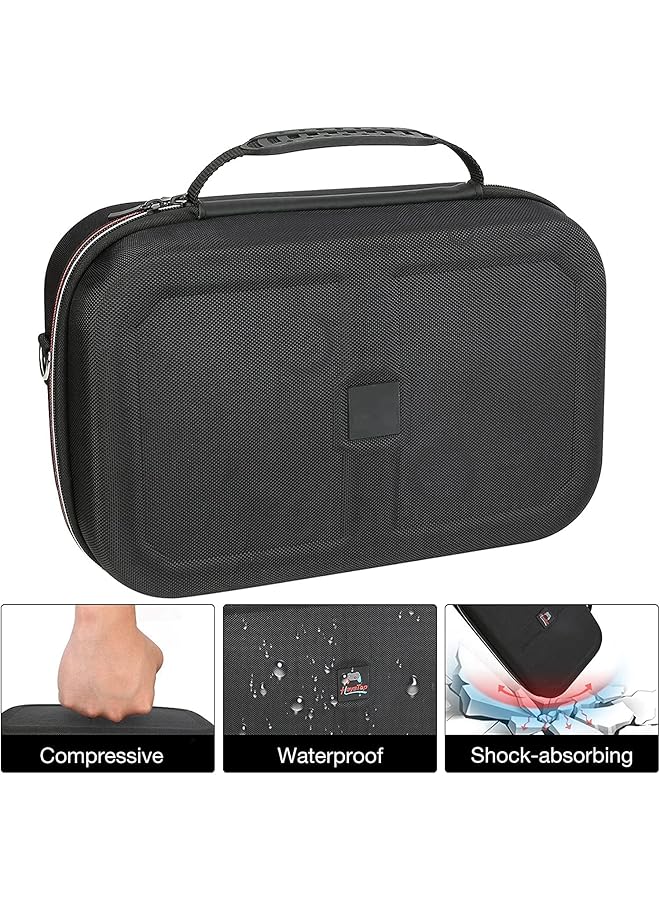 Arabest Carrying Storage Case For Nintendo Switch Oled Model Protective Hard Portable Travel Case With Storage For Console And Accessories Black  - Image 5