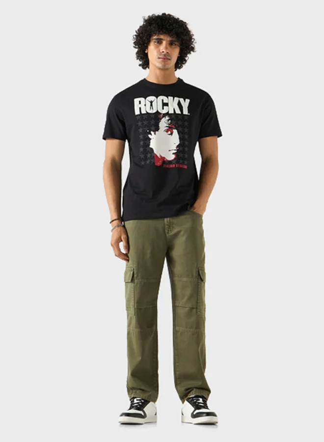 اس بي كاركترز Graphic Print Crew Neck T-Shirt