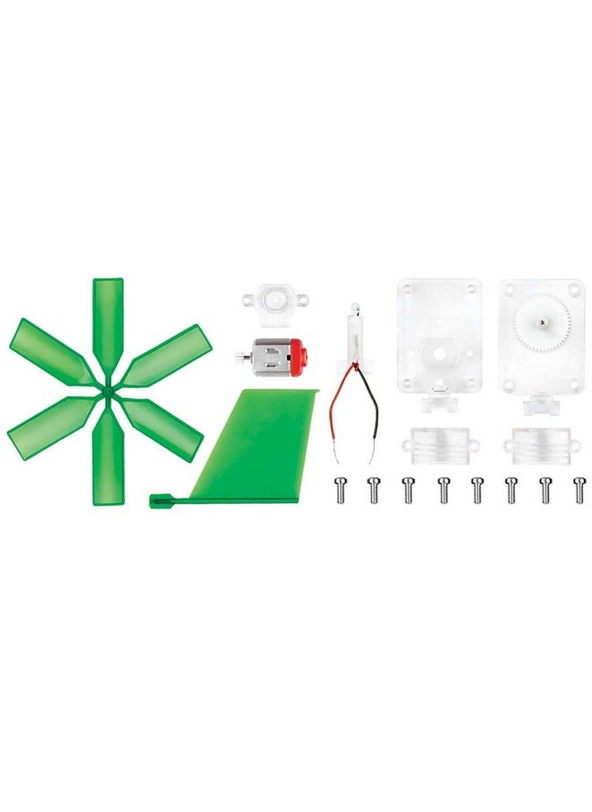 4M Toysmith، مجموعة مولد طاحونة هوائية خضراء، مجموعة علمية يمكنك صنعها بنفسك مع أضواء LED، للأولاد والبنات من سن 8 سنوات فما فوق (قد تختلف العبوة)  - Image 2