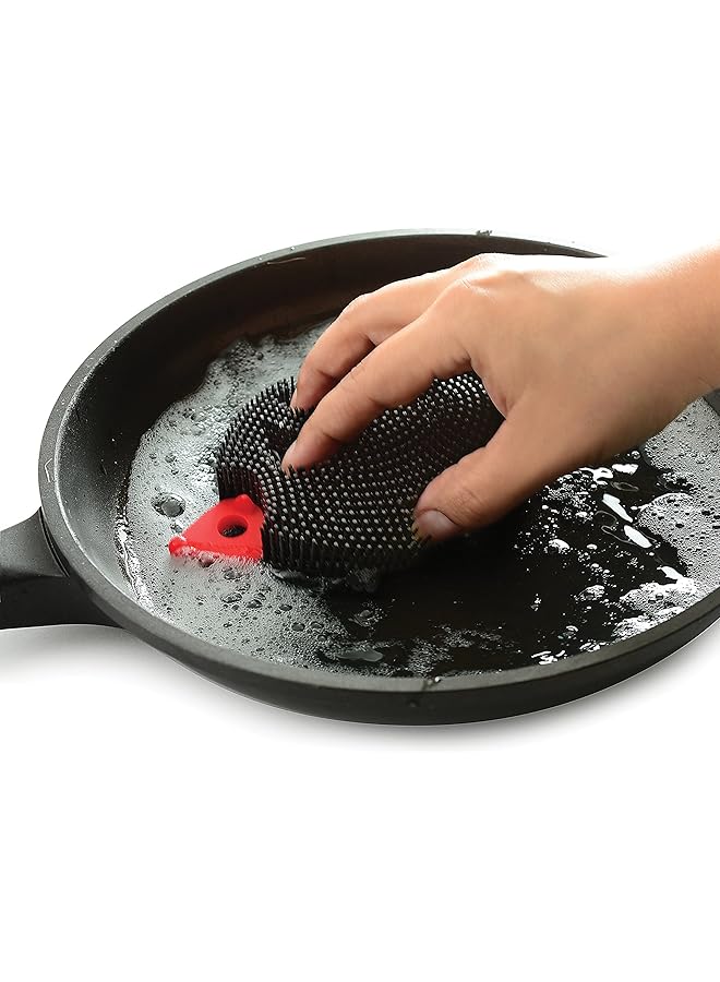 إيروريكس فرشاة الأطباق المصنوعة من السيليكون على شكل قنفذ - Image 5