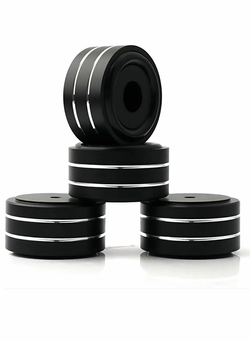 4Pcs Speaker Isolation Feet with Non-Slip Rubber Rings, Perfect for Audio, Subwoofers, Home Theater and Turntables - Image 1