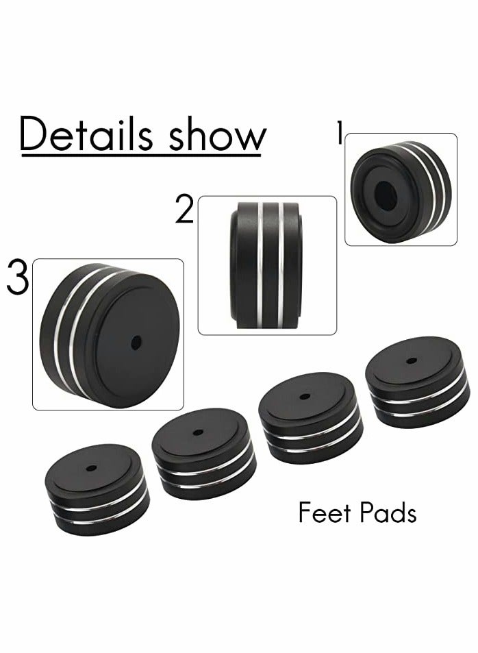 4Pcs Speaker Isolation Feet with Non-Slip Rubber Rings, Perfect for Audio, Subwoofers, Home Theater and Turntables - Image 5