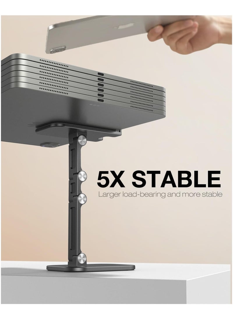 MIRFA Foldable Phone Stand With Adjustable Height and Angle for Desk (Black)  - Image 4