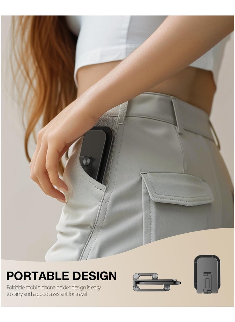 MIRFA Foldable Phone Stand With Adjustable Height and Angle for Desk (Black)  - Image 5