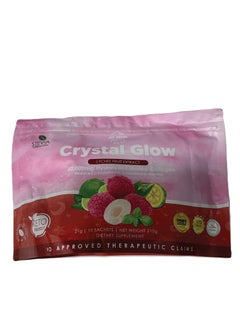 Crystal Glow Lychee Fruit Extract  50,000mg Hydrolyzed Marine Collagen Reduced L-Glutathione, L-Carnitine & Rosehip 210g
