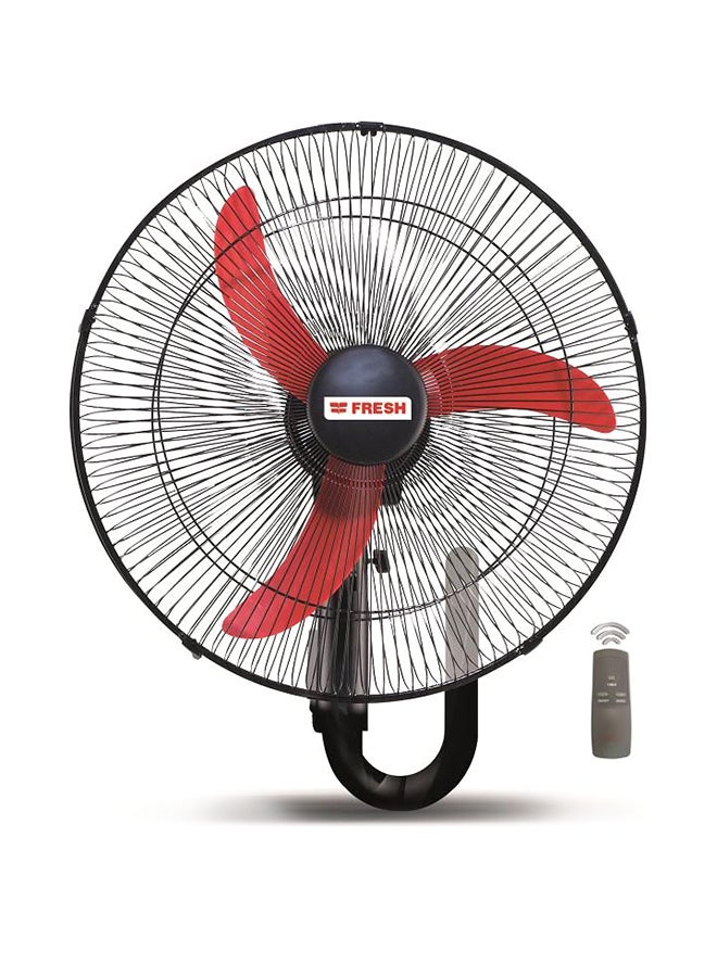 Wall Mount Fan with Remote Red/Black