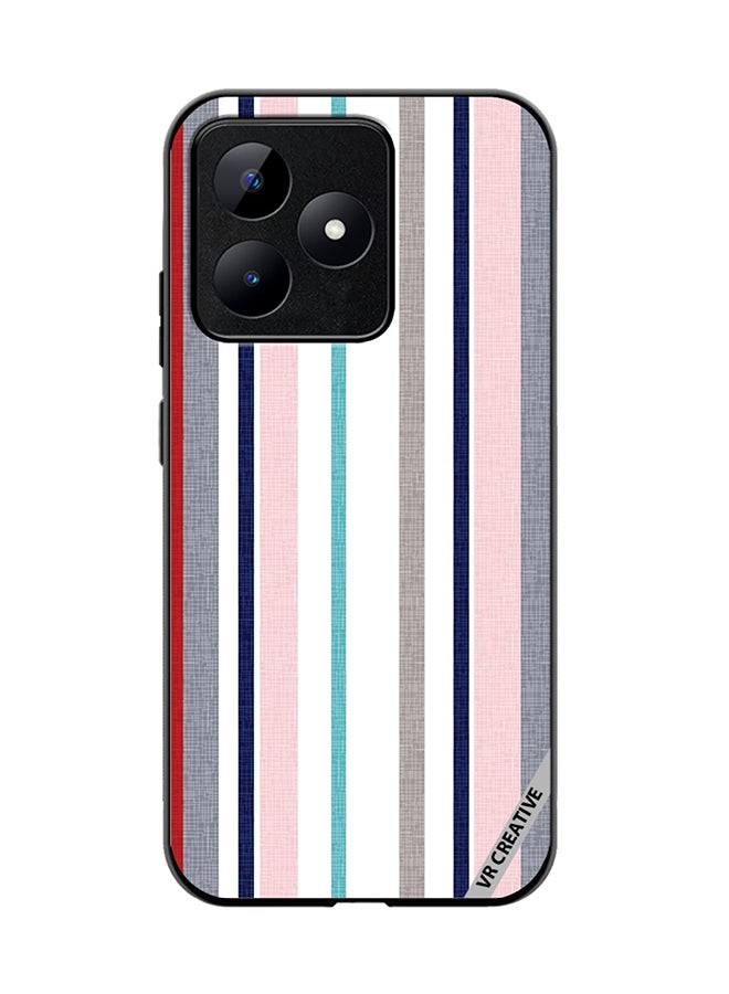VR CREATIVE Protective Case Cover For Realme C53 Strips Design Multicolour - Image 1