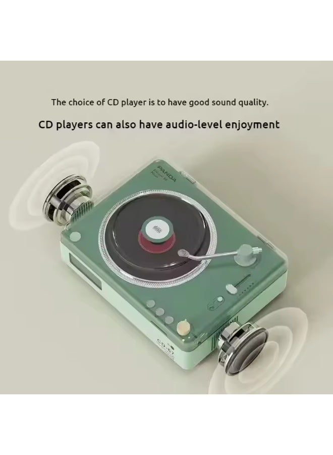 باندا مشغل أقراص باندا CD-67 الكلاسيكي ذو مكبرات الصوت، نظام صوتي يدعم مخرج الصوت/USB/بطاقة TF/بلوتوث 5.0، مشغل منزلي - Image 3