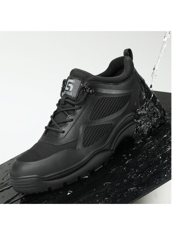 NIBEMINENT Safety Shoes Breathable Steel Toe Sneaker Lightweight Puncture Proof Anti-smash Work Shoes Non-slip Wear-resisting Shoes for Men - Image 1