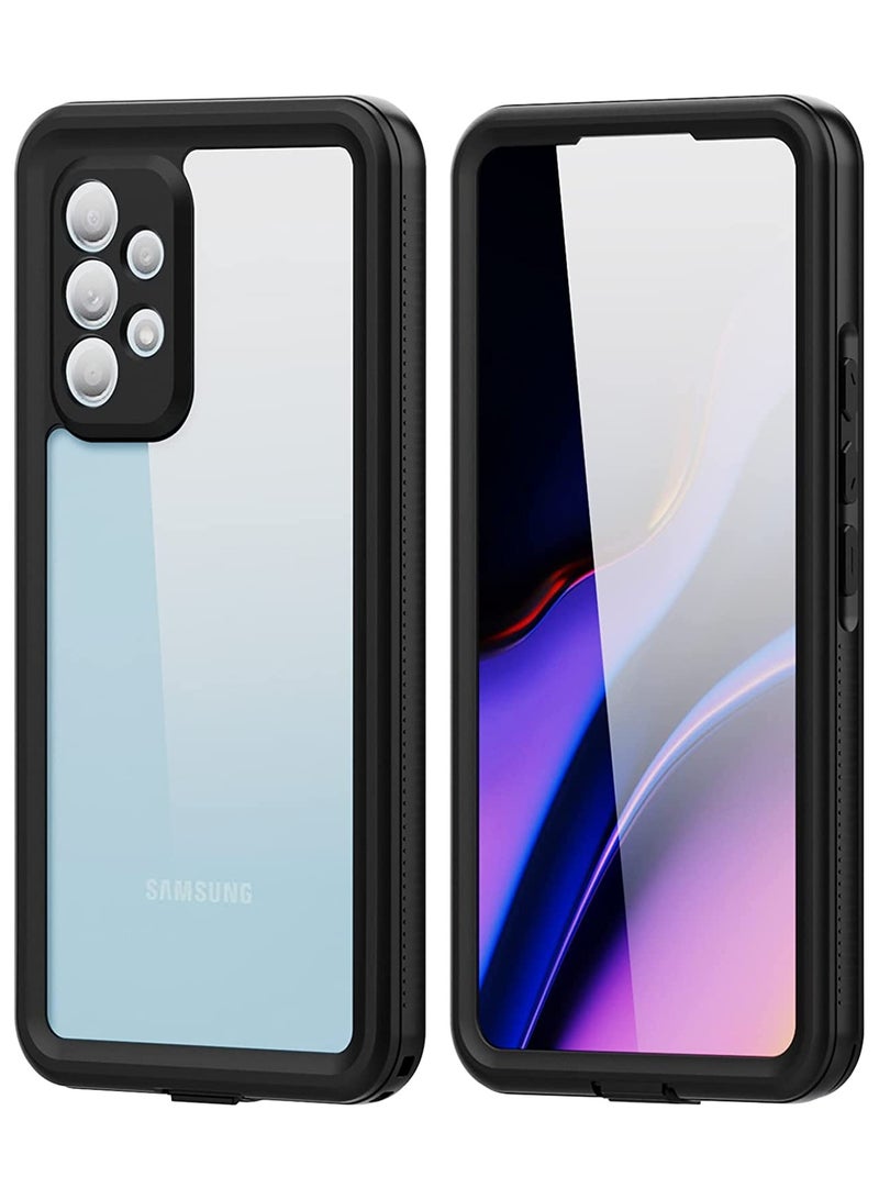 Samsung Galaxy A53 Case Waterproof, Built-in Screen Protector, 360° Full Body Heavy Duty Shockproof Clear Rugged Cover for Galaxy A53 5G,6.5 inch Black - Image 1