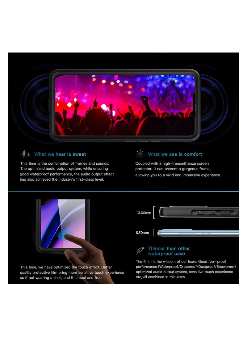 Samsung Galaxy A53 Case Waterproof, Built-in Screen Protector, 360° Full Body Heavy Duty Shockproof Clear Rugged Cover for Galaxy A53 5G,6.5 inch Black - Image 5