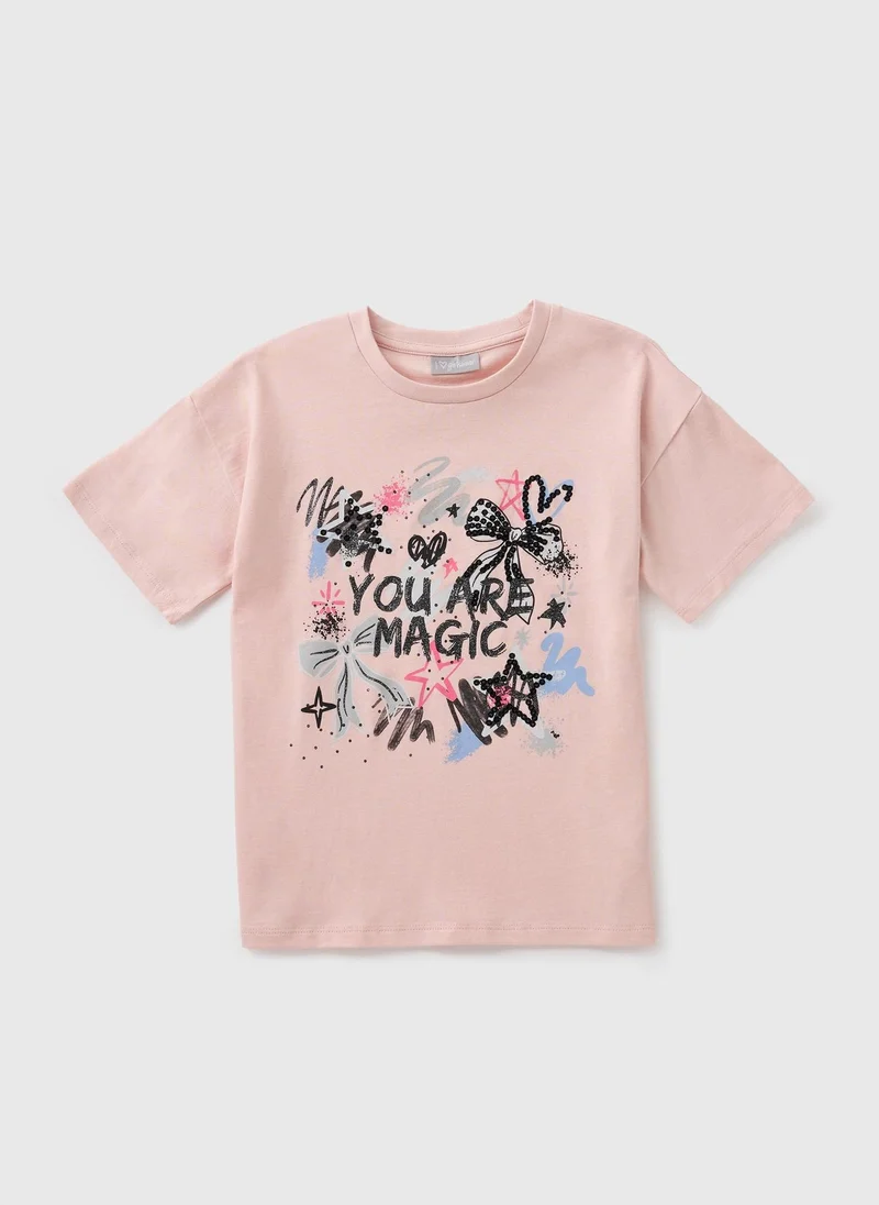 Matalan Girls Pink You Are Magic Sequin T-Shirt