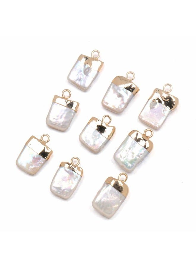 LE SKY Pearl Pendants,Loose Round Pearl Pendants for Making Necklace,Charm,Bracelet Women DIY(5 PCS) 8*16-10*18mm NJ00106002-9 - Image 2