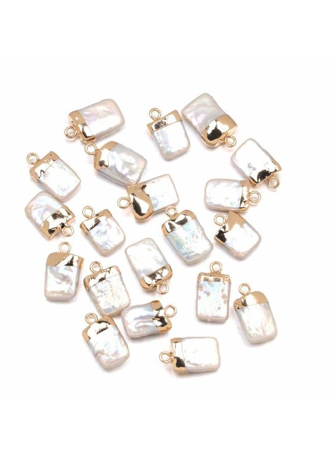 LE SKY Pearl Pendants,Loose Round Pearl Pendants for Making Necklace,Charm,Bracelet Women DIY(5 PCS) 8*16-10*18mm NJ00106002-9 - Image 1