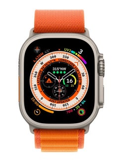 YOMNA YOMNA Nylon Compatible with Apple Watch Bands 49mm, Soft and Breathable Nylon G-hook Loop Buckle Watch Strap, Suitable for Apple watch Ultra Series 8 (Orange) Adjustable Size  - Image 2