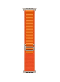 YOMNA YOMNA Nylon Compatible with Apple Watch Bands 49mm, Soft and Breathable Nylon G-hook Loop Buckle Watch Strap, Suitable for Apple watch Ultra Series 8 (Orange) Adjustable Size  - Image 3