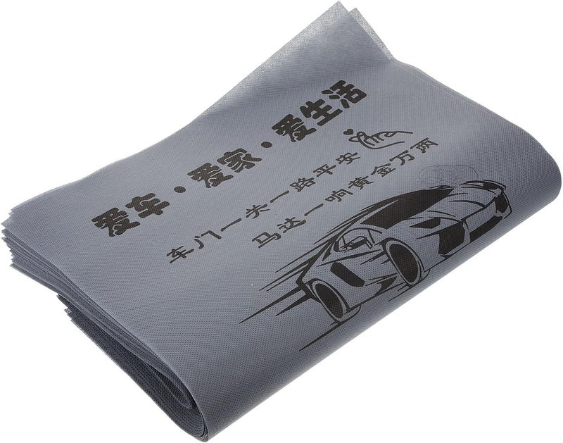 50pcs Disposable Car Non-Woven Floor Mats Automotive Foot Pads Auto Carpet Protector Gray for Vehicle Interior Protection at Car Wash and Service Stations - Image 1