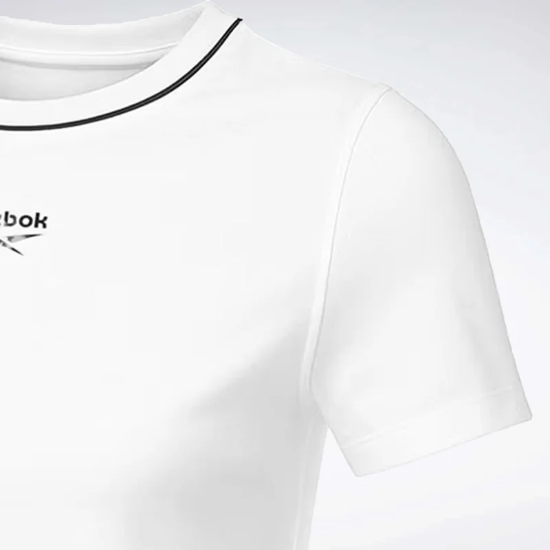 Reebok Chalk Reebok Crew Neck Cropped Short Sleeve Women's Tee - Chalk for Women | Best Price UAE