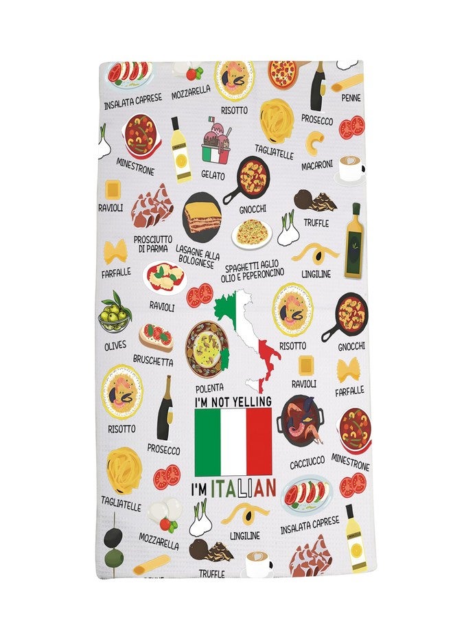 LEVLO Italy Country Map Europe Cuisine Lover Kitchen Towel Mom Dad BFF Italian Food Cooking Travel Gift (Italian) - Image 1