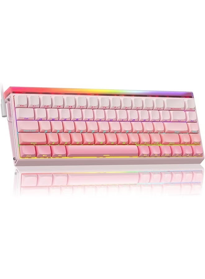 AULA HERO 68 HE 60% Gaming Keyboard Wired, Hall Effect Magnetic Switch Keyboard with Adjustable Actuation, Rapid Trigger Mode, 8K Hz Polling Rate, 0.125ms Latency,Side Printed PBT Keycaps, RGB Backlit - Image 1