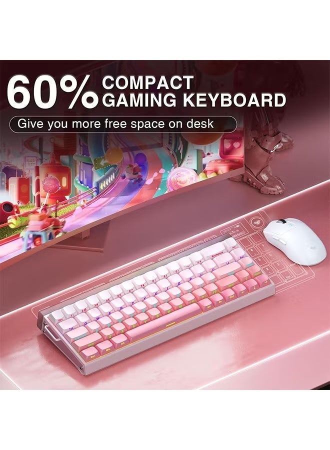 AULA HERO 68 HE 60% Gaming Keyboard Wired, Hall Effect Magnetic Switch Keyboard with Adjustable Actuation, Rapid Trigger Mode, 8K Hz Polling Rate, 0.125ms Latency,Side Printed PBT Keycaps, RGB Backlit - Image 2