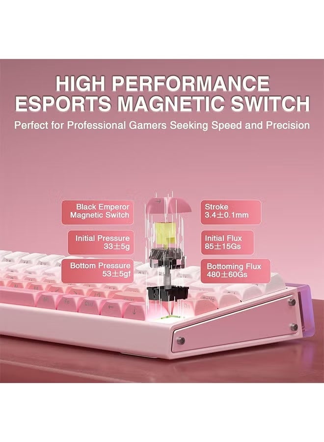 AULA HERO 68 HE 60% Gaming Keyboard Wired, Hall Effect Magnetic Switch Keyboard with Adjustable Actuation, Rapid Trigger Mode, 8K Hz Polling Rate, 0.125ms Latency,Side Printed PBT Keycaps, RGB Backlit - Image 3