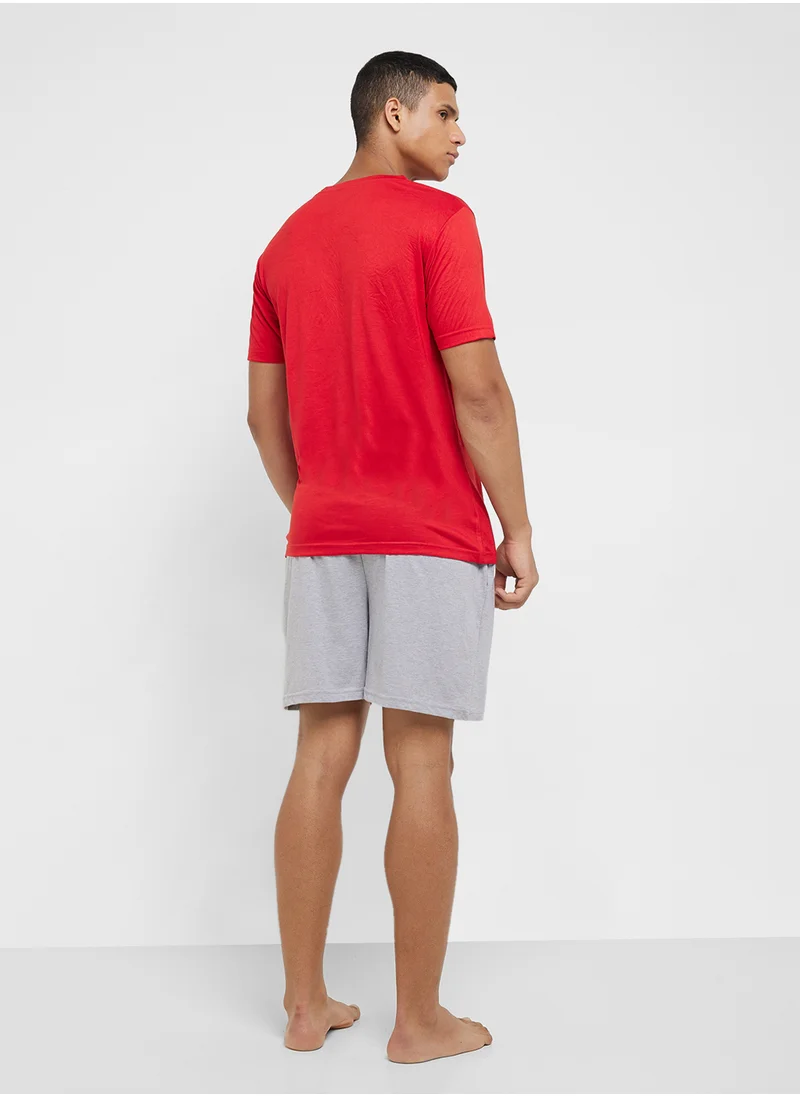 سفنتي فايف Nightwear T-Shirt & Shorts Set