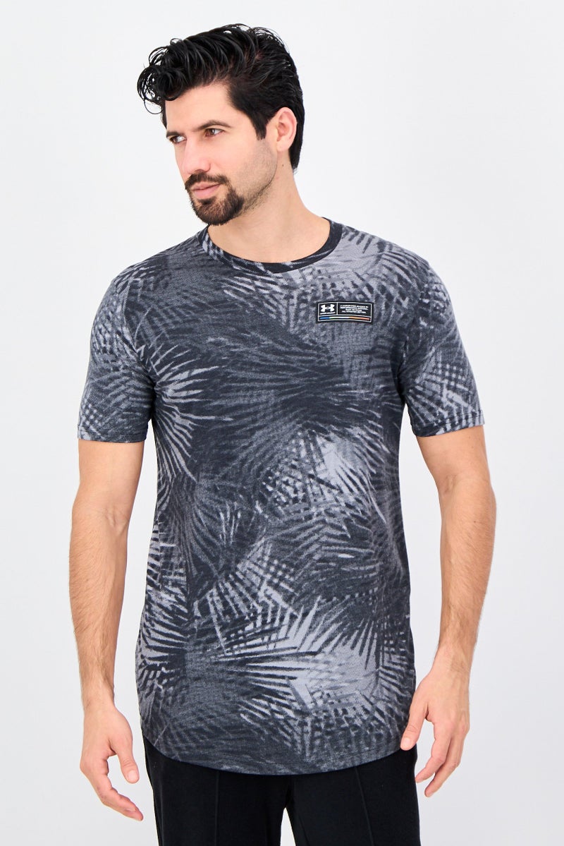 UNDER ARMOUR Men Loose Fit Short Sleeve Training T-shirt, Grey - Image 1