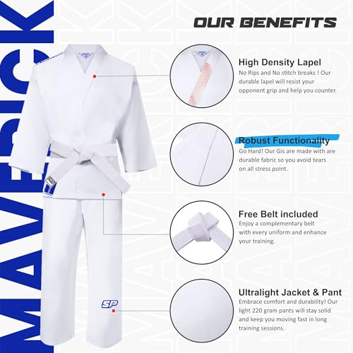 Starpro Karate Gi for Kids & Adults – Lightweight Uniform with Jacket Pants & Free Belt – Ideal for Beginners - Image 3