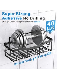 AIYISHI Shower Caddy 5 Pack, Adhesive Bathroom Organizer for Bathroom Storage Kitchen, No Drilling, Large Capacity, Rustproof Stainless Steel Bathroom Organizer Shelves for Inside Shower Rack  - Image 5