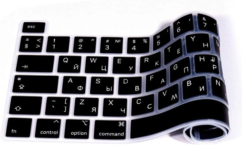 HRH Ultra Thin Russian Language Silicone Keyboard Cover Skin for MacBook Pro 13 inch 2020(Model A2289/A2251/A2338 M1 Chip) and for MacBook Pro 16" 2019 (Model A2141) Accessories - Image 3