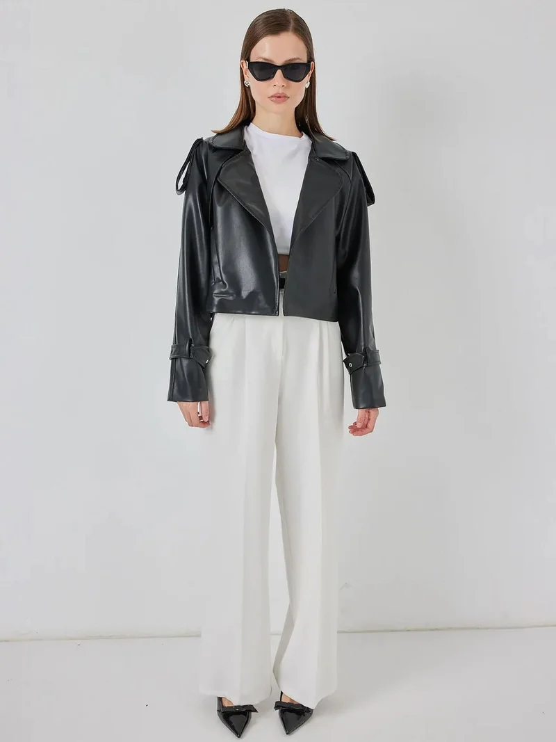 بيغ دارت BDART Faux Leather Biker Jacket