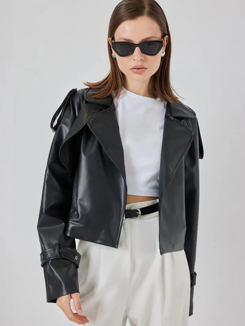 بيغ دارت BDART Faux Leather Biker Jacket