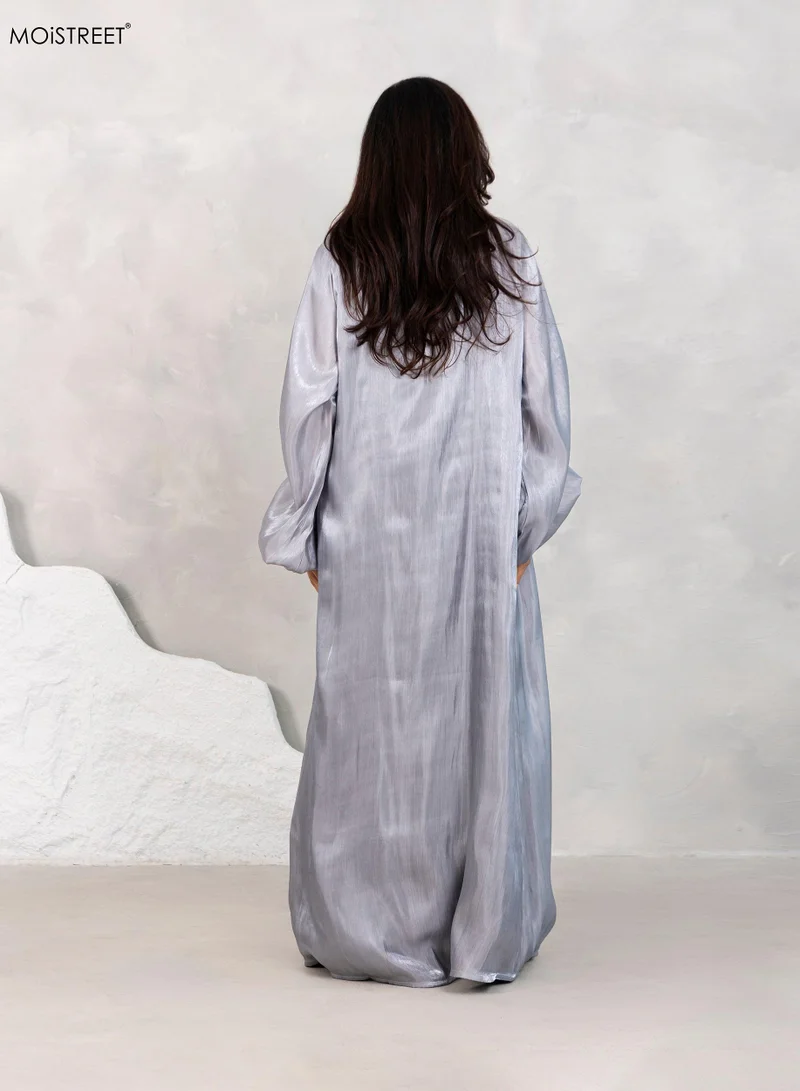 Moistreet  Organza Rotana Shimmer abaya Set for Women | Best Price UAE