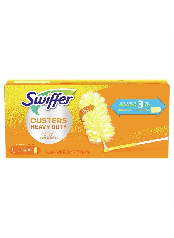 Swiffer 360 Dusters Extendable Handle Starter Kit, 3 Count Duster Refill  - Image 1