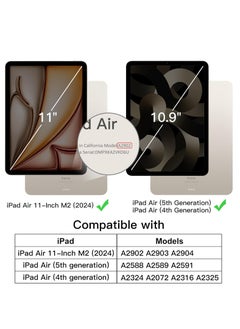 BORTONY iPad Air 11-inch M2 2024 6th Generation Case with Pencil Holder Silicone Magnetic Cover Slim Tablet Cover for iPad Air 11 inch M2 6th Generation  - Image 2