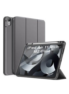 BORTONY iPad Air 11-inch M2 2024 6th Generation Case with Pencil Holder Silicone Magnetic Cover Slim Tablet Cover for iPad Air 11 inch M2 6th Generation  - Image 1